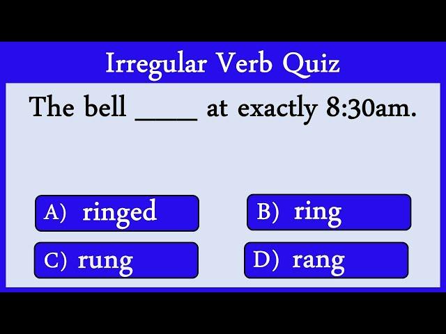 Irregular Verbs Quiz 9: Can You Score 10/10?