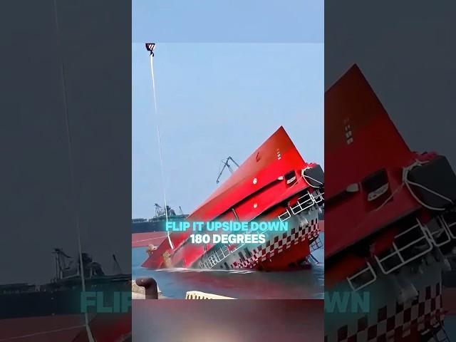 A ship that will never capsize.#shorts  #technology #inventions  #alphalink #boat