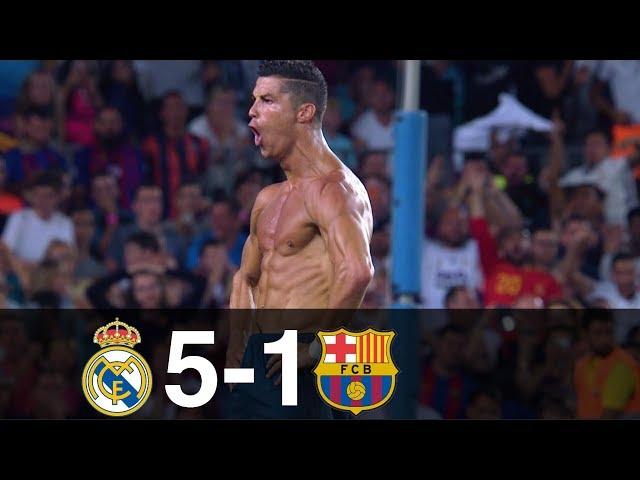 Real Madrid vs Barcelona 5-1 Goals & Highlights w/ English Commentary Spanish Supercup 2017 HD 1080p