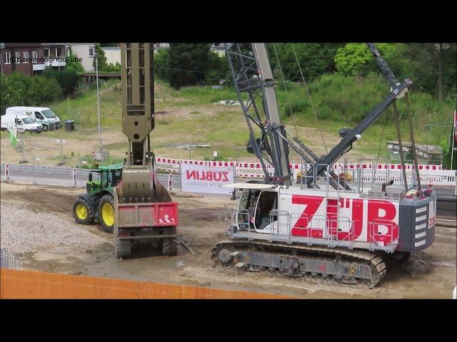 BAUER MC 96 mit STEIN Schlitzwandgreifer und LIEBHERR HS 855