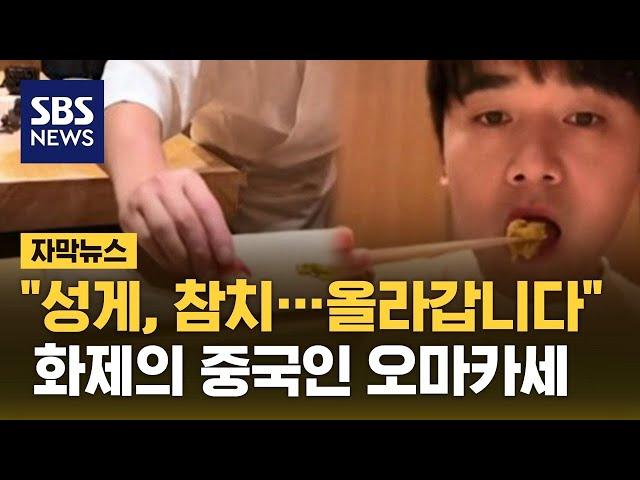 "성게, 참치…올라갑니다" 화제의 중국인 오마카세 (자막뉴스) / SBS