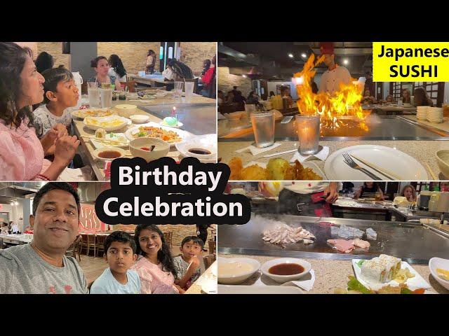 1st time SUSHI try பண்ணறேன்~BIRTHDAY celebration with family with Japanese food~Family Traveler VLOG