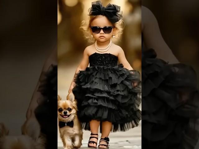 Adorable Baby and  Catwalk  #baby #cutebaby #babyvideos #babydance #babyshorts #AI #runway