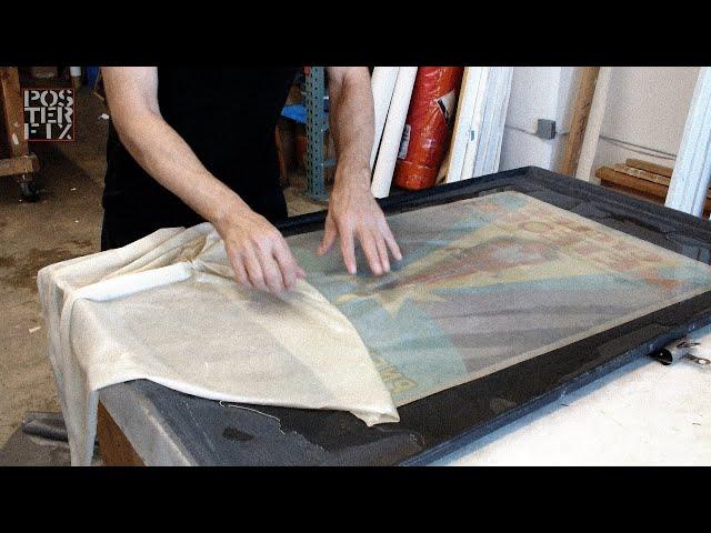 Relining & Bleaching two vintage Posters