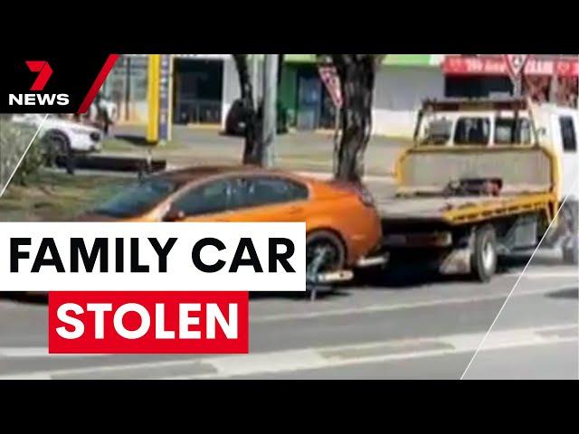 Fake tow truck driver steals Queensland family's car | 7NEWS