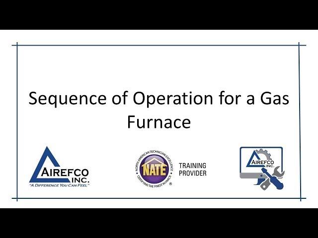 The Sequence of Operations for a Gas Furnace