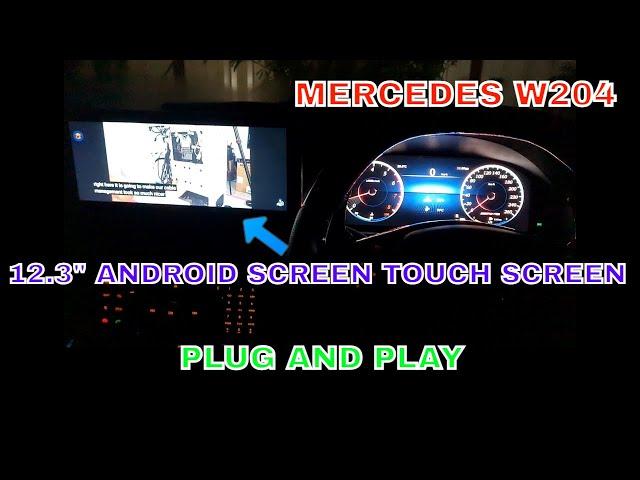 newest 12.3" android screen car media for w204 mercedes  benz prefacelift.