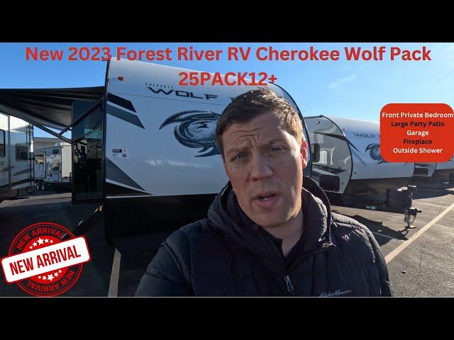 2023 Forest River Cherokee Wolf Pack 25PACK12+ Toy Hauler Travel Trailer