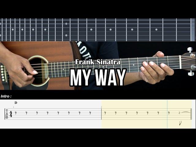 My Way - Frank Sinatra | EASY Guitar Tutorial - Guitar Lessons TABS