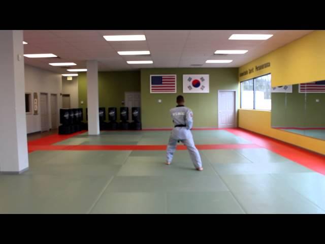 USMAC Demostrates Poomse Chun Ji (beginner form)