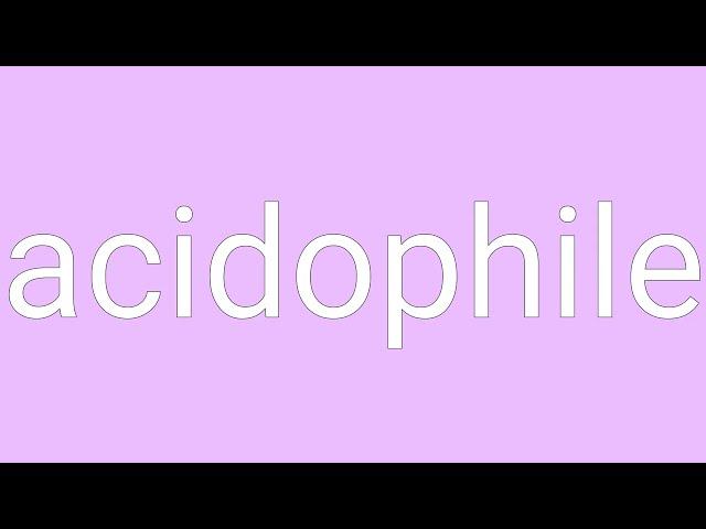 Acidophile Definition & Meaning