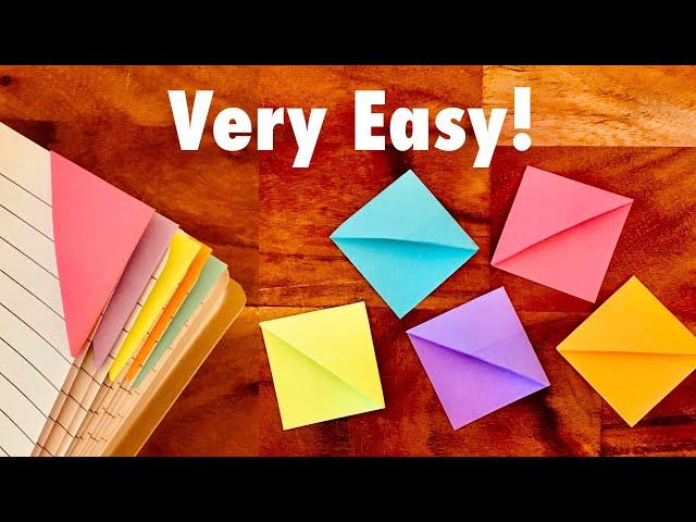 Easy Sticky Note Origami - Bookmark