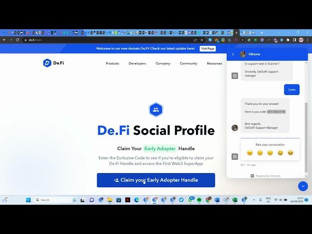 How to get invitation code on de.fi