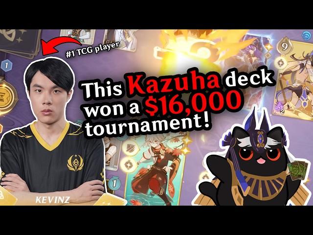 Kazuha plunge hypercarry - KevinZ's winning deck! | Kazuha Mona Signora | Genshin Impact TCG