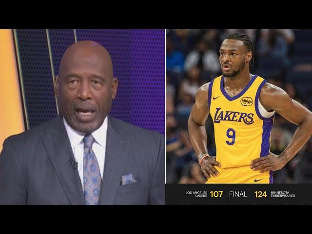 Bronny James is trash - James Worthy GOES CRAZY as lakers loss to Timberwolves 124-107 in Preseason