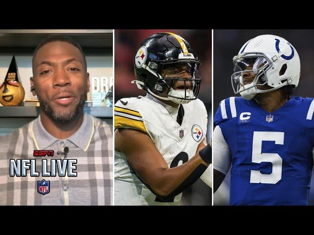 NFL LIVE | "Steelers are sleeper contenders in AFC" - Ryan Clark react Justin Fields start vs. Colts