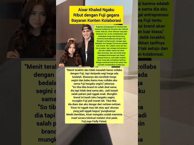 Aisar Khaled Ngaku Ribut dengan Fuji gegara Bayaran Konten Kolaborasi #shorts #video
