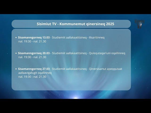 Sisimiut TV - Livestream 13.03.2025