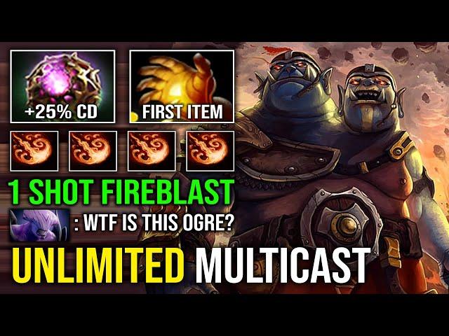 UNLIMITED MULTICAST 1 Shot Fireblast Endless Ignite DPS 5200 HP Raid Boss Mid Ogre Magi Dota 2