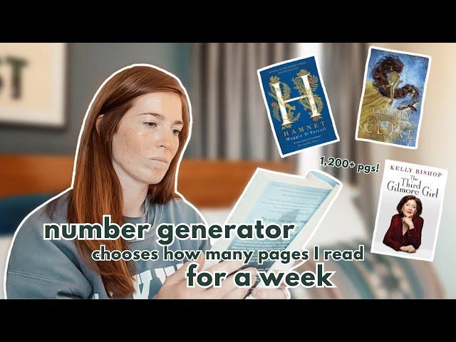 random number generator choose how many pages I read for a week! [reading vlog]