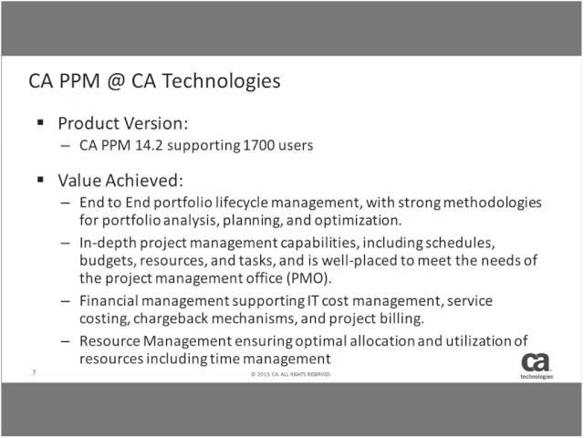 CA PPM Community Webcast   How CA’s IT Organization Uses CA PPM