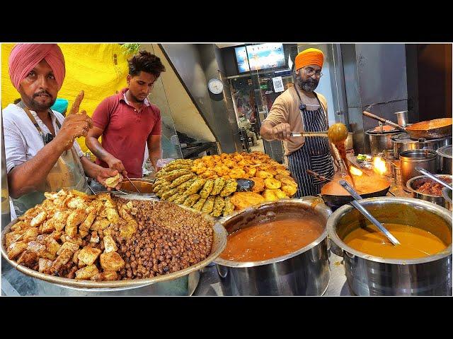 9-लखा Indian Street Food Punjabi Tadka  JARNAIL Maha Vaishno Dhaka, Bittu ji Samose Chole