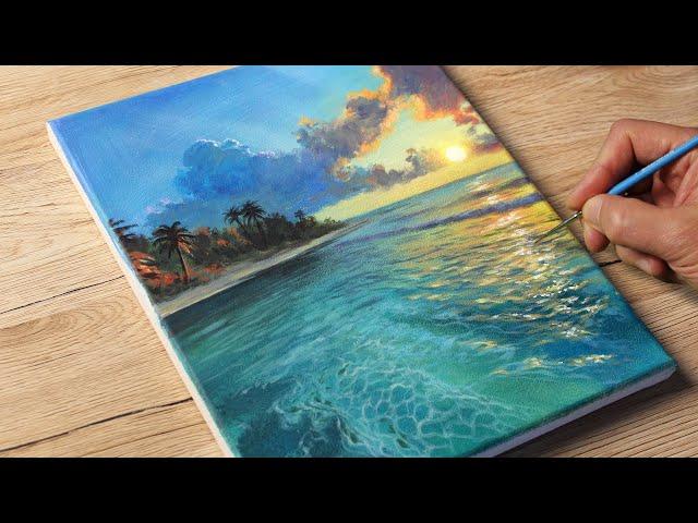 Seascape Painting #3 / Acrylic Painting / STEP by STEP