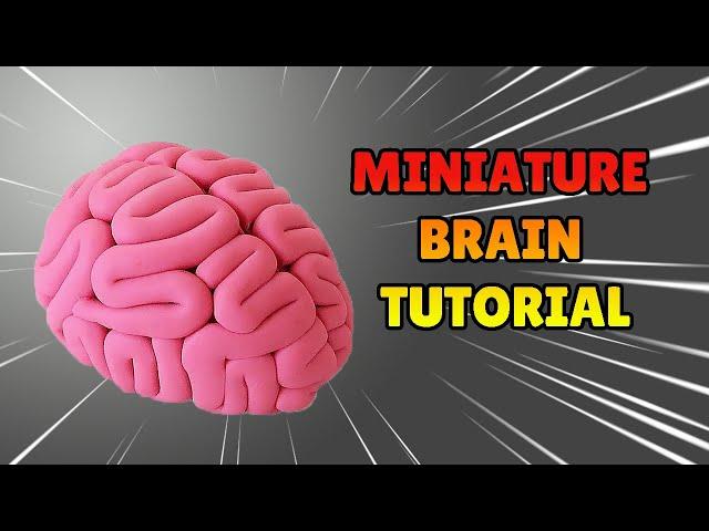  Making Miniature HUMAN BRAIN Halloween - Easy Polymer Clay, Fondant Tutorial DIY