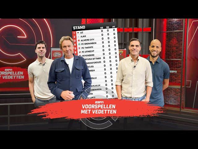 Wie PAKT de TITEL? En WELKE clubs DEGRADEREN? | Voorspellen met Vedetten | Eredivisie '24/'25