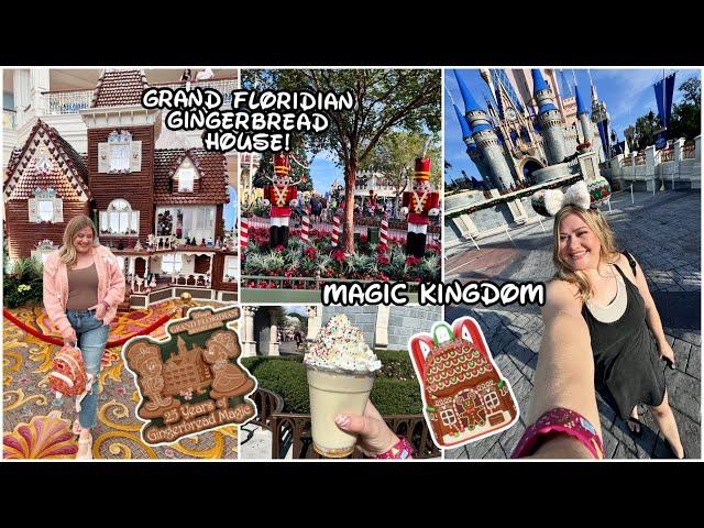 CHRISTMAS TIME AT DISNEY WORLD! ️ Magic Kingdom + Grand Floridian Gingerbread House!