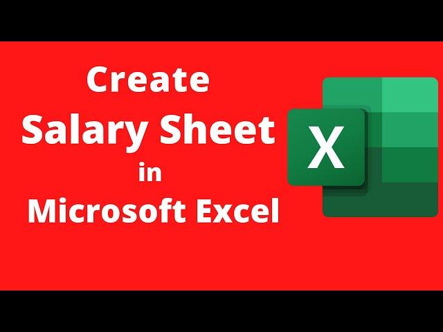 How to create Salary  sheet in ms excel in Hindi/Urdu