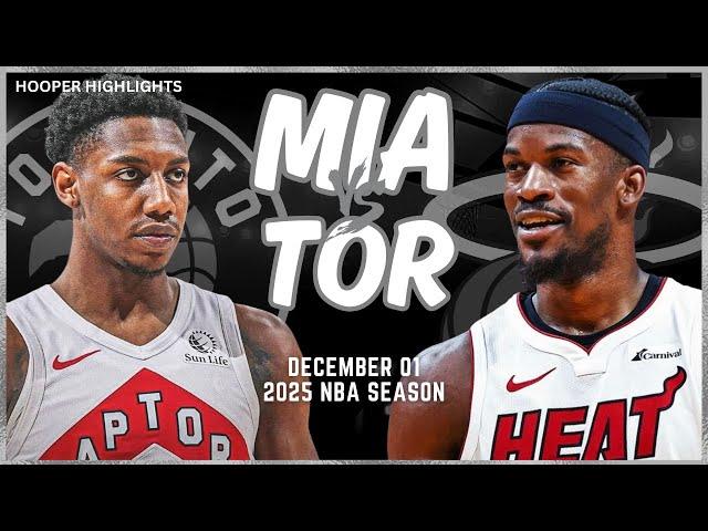 Miami Heat vs Toronto Raptors Full Game Highlights | Dec 1 | 2025 NBA Season