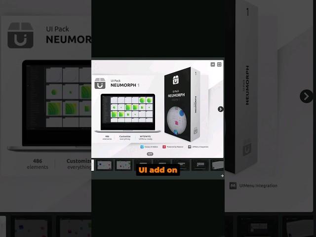 500 Neumorph UI elements FOR FREE?! #gamedev #unity #speedtutor