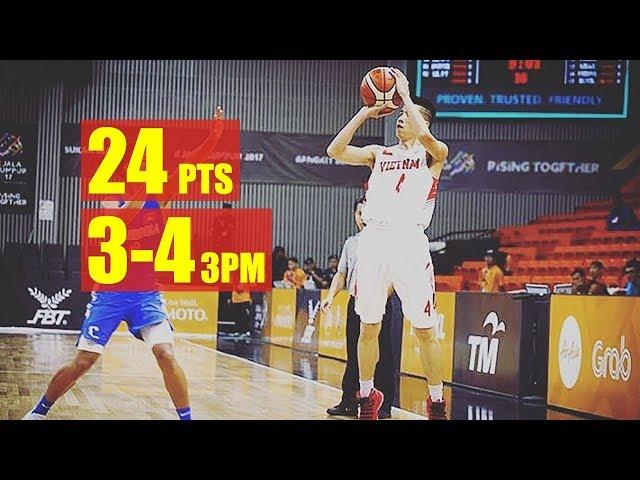 SEA GAMES 29 || Nguyễn Phú Hoàng Highlights 21.08.17 vs CAMBODIA - 24 Pts