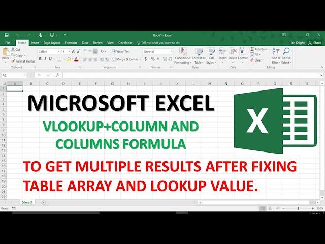 VLOOKUP WITH COLUMN AND COLUMNS TO GET MULTIPLE RESULTS IN MICROSOFT EXCEL || MICROSOFT EXCEL