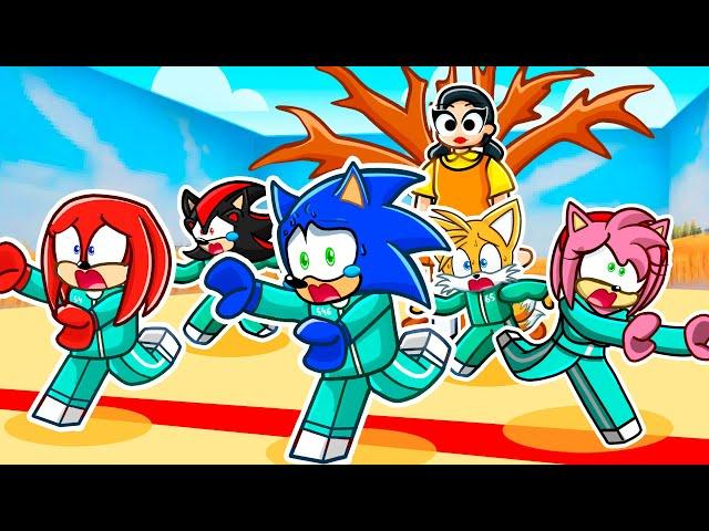 Sonic Plays Roblox SQUID GAME With His FRIENDS...