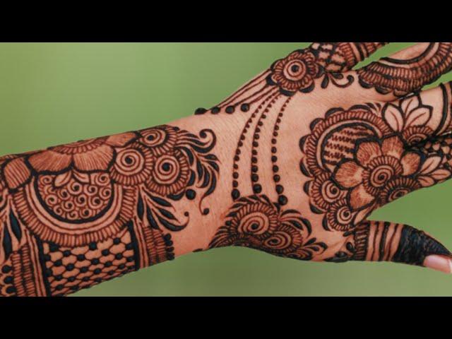 special back hand mehndi design/Simple Mehandi Ka Design/New easy Stylish Arabic Henna Design