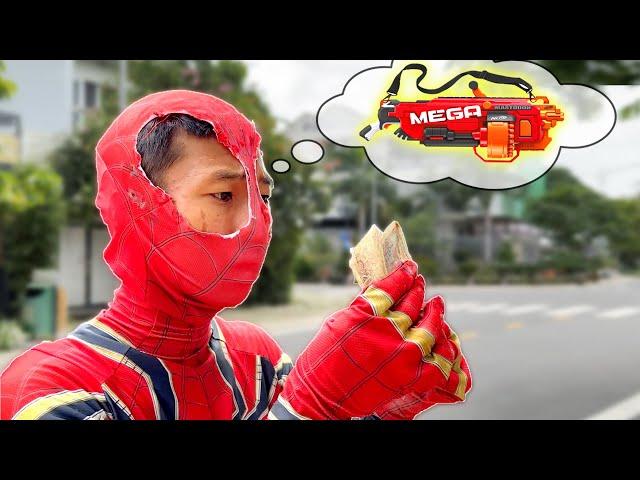 ALPHA-HERO’s Dream vs BIG NERF GUN ( Spider-Man Kind Story )