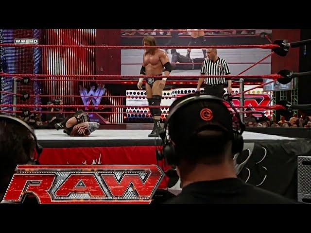 Triple H vs Jeff Hardy (John Cena At Commentary) RAW Jun 09,2008