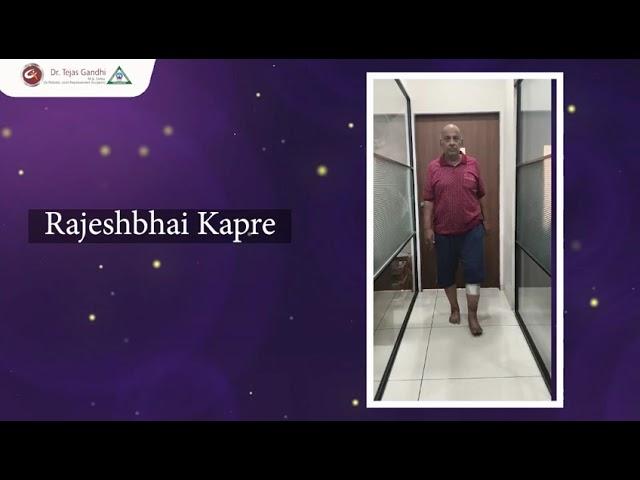 Rajeshbhai's Remarkable Recovery: Robotic Knee Joint Replacement 15 Days Post-Surgery