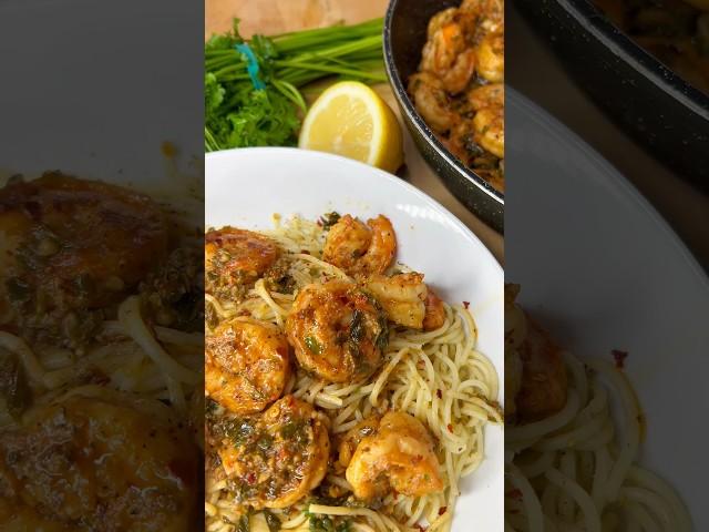 Quick & Easy Shrimp Scampi!Subscribe for more recipes! Deets in comments! #fyp #foodie #easyrecipe