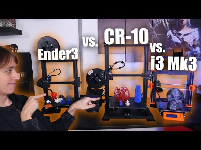 3D Printer Showdown - Ender 3 vs. CR-10 vs. Prusa i3 MK3
