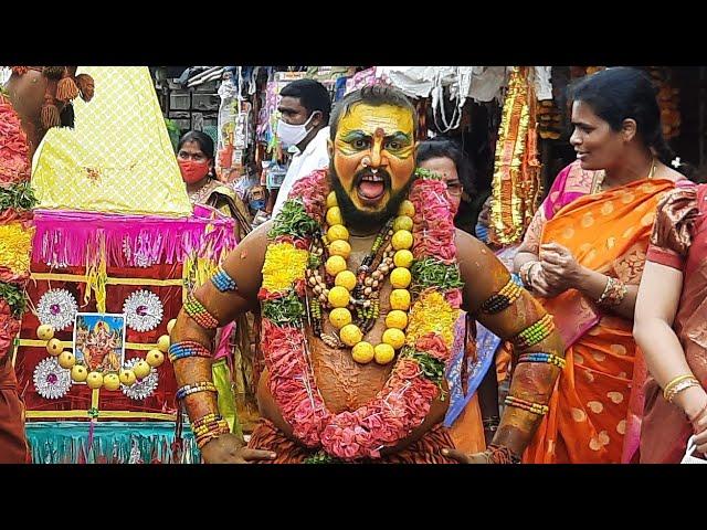 Potharaj Entry | Pavan Pothuraj | Balkampet Yellamma Bonalu 2021