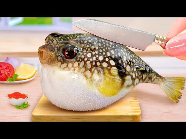 Yummy Miniature Cooking Cheetos Puffer Fish Recipe  How To Baked Blow Fish in Mini Kitchen