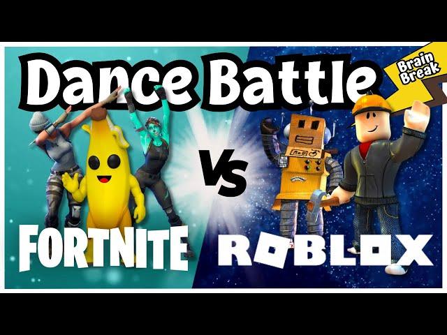 Dance Battle: Fortnite VS Roblox | Brain Break | Just Dance | PE warmup | GoNoodle inspired