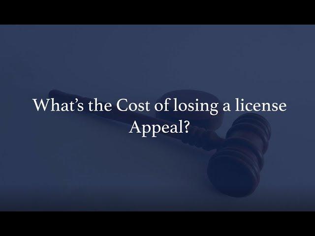 License Restoration in Michigan - What is the Cost of Losing a License Appeal?