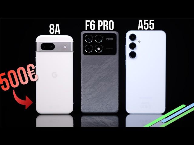 MITTELKLASSE-VERGLEICH 2024: Samsung Galaxy A55 | Google Pixel 8a | POCO F6 Pro