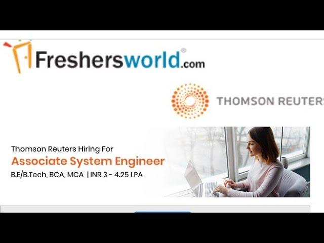 THOMSAN REUTERS HIRING ASSOCIATE SOFTWARE ENGINEER  | CTC -4LPA | APPLY NOW