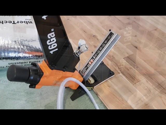 Laying 18mm Solid Oak Hardwood Flooring- Freeman PF1618GLCN  flooring air Nailer Review