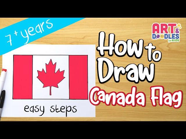 How to draw the National flag of CANADA